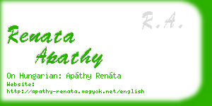 renata apathy business card